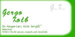 gergo kolb business card